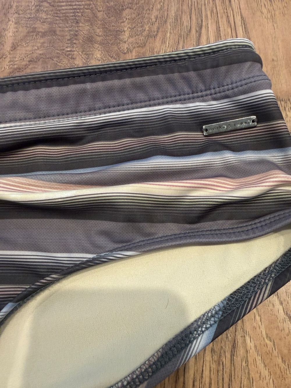 Parke & Ronen Gray Striped Men’s Swim Briefs - Picture 4 of 4